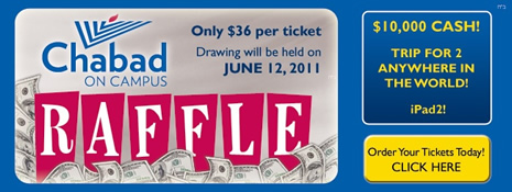 Chabad on Campus Raffle 465px